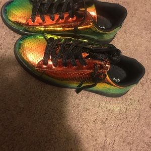 Chrome multi-colored shoes